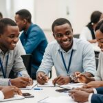 young people sitting and chating